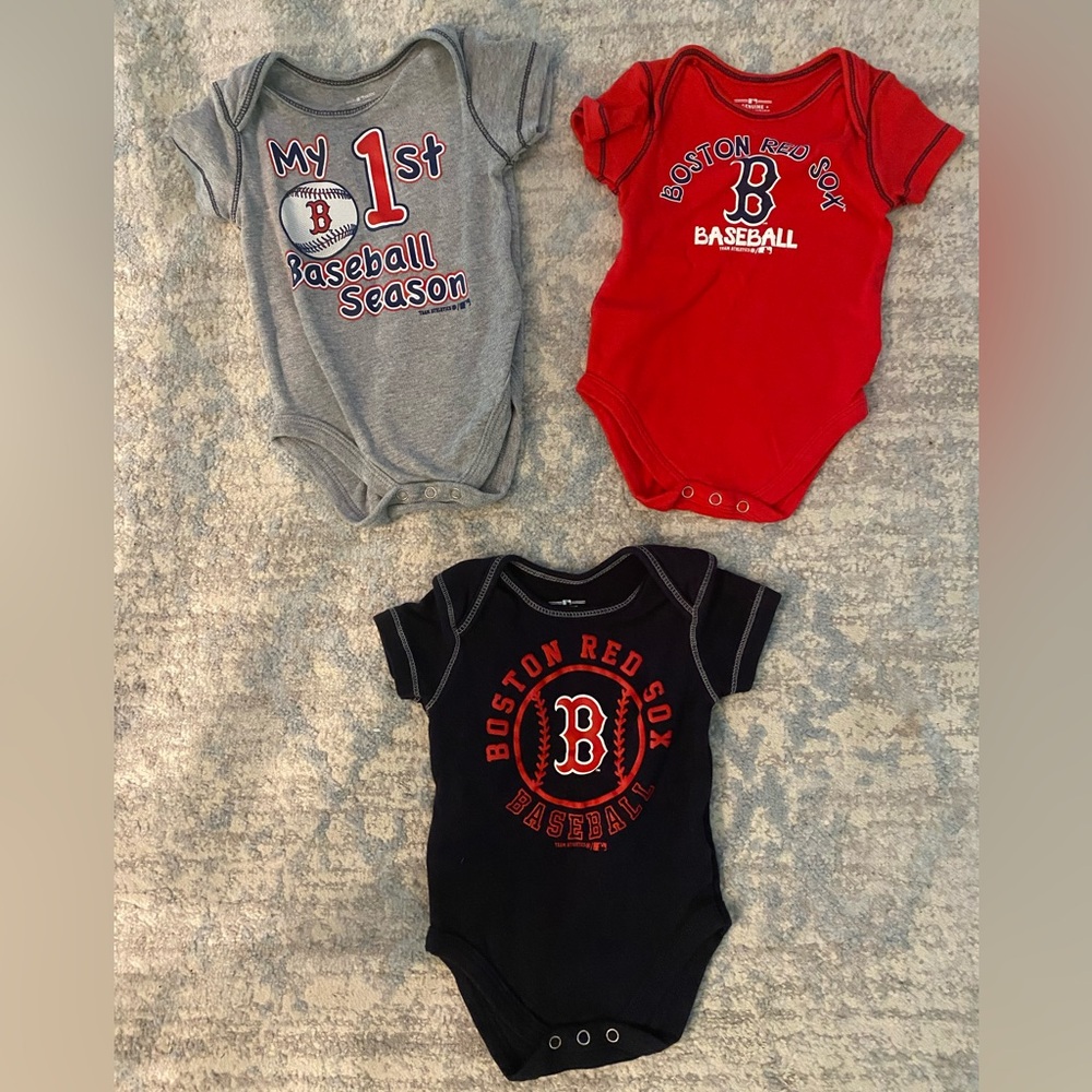 NWOT MLB Boston Red Sox Baby Onesie Set - Size 3-6M